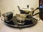 ART DECO ENGLISH 3 PIECE TEA SERVICE & TRAY Carousel 1