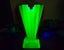 Large Bagley Uranium Glass Art Deco Vase A/F Carousel 4