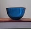 +++ VINTAGE SCANDI " ORREFORS -SWEDEN " BLUE GLASS BOWL +++ Carousel 2