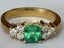 18 carat yellow gold Colombian Emerald and Diamond ring Carousel 2
