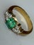 18 carat yellow gold Colombian Emerald and Diamond ring Carousel 3