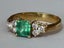 18 carat yellow gold Colombian Emerald and Diamond ring Carousel 4