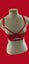 Red satin half cup bra, sz 12DD Carousel 1