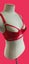 Red satin half cup bra, sz 12DD Carousel 3
