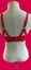 Red satin half cup bra, sz 12DD Carousel 5