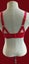 Red satin half cup bra, sz 12DD Carousel 6