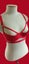 Red satin half cup bra, sz 12DD Carousel 9