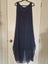Beautiful Navy Blue Silk Mix Dress - Sz L - Made in Italy Carousel 4
