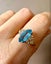 Elegant solid 9ct/9k yellow gold & blue topaz ring Carousel 2