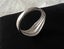 Elegant & Stylish Vintage Minimalist Sterling Silver Wave Band Ring * Size Q 1/4 Carousel 6