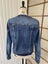 “THE ITALIAN CLOSET” COTTON DENIM JACKET, BLUE STONES & SILVER DETAIL, Sz L Carousel 10