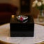 9ct White Gold Synthetic Ruby & Diamond ring Carousel 1
