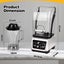 Commercial Blender w/ Soundproof Shield 4.5L High-Speed Smoothie Blender Timer Carousel 4