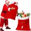 Santa Claus Velvet Christmas Bags 70*100CM Large Santa Gift Bag with Drawstring Carousel 5