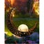 NEW new Metal Art Moon sculpture Garden Decor Moon Stake Light *Sale NOW* Carousel 2