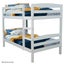 Kingston Slumber Single Bunk Bed Frame Solid Pine 2-In-1 Modular Design White Carousel 1