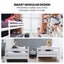 Kingston Slumber Single Bunk Bed Frame Solid Pine 2-In-1 Modular Design White Carousel 7