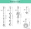 Dangle Belly Button Rings 5 PCS Set Carousel 2