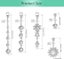 Dangle Belly Button Rings 5 PCS Set Carousel 2