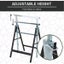 2X Telescopic Folding Work Horse Trestle Saw Adjustable Height Stand Tool Steel Carousel 4