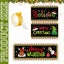 3 Pcs Christmas Kitchen Rug and Mat Set Washable Lime Green Black Kitchen Floor Carousel 1