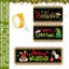 3 Pcs Christmas Kitchen Rug and Mat Set Washable Lime Green Black Kitchen Floor Carousel 6