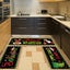 3 Pcs Christmas Kitchen Rug and Mat Set Washable Lime Green Black Kitchen Floor Carousel 8