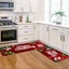 Christmas Kitchen Rugs Sets of 2 Gift Merry Christmas Floor Mats Ribbon Carousel 5