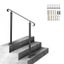 Wrought Iron Handrail Stair Railing Fit 1-3 Steps Adjustable Hand Rail Carousel 1