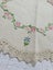 Vintage Hand Embroidered & Crochet Linen Traycloth #8 Carousel 3