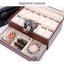 12 Slot Pu Leather Lockable Watch and Jewelry Storage Boxes Brown Carousel 7