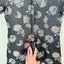 Unknown Brand Size U/Arm 39cm Black Silver Floral Brocade Cheongsam Dress Carousel 4