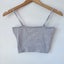 Cotton On S Heather Grey Ribbed Knit Spaghetti Strap Crop Top Carousel 1