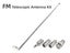 FM Telescopic Antenna 75 Ohm Radio Tuner Reception Carousel 1