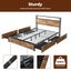 Levede Double Bed Frame Industrial RGB LED Drawers Storage Headboard USB Charge Carousel 6