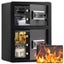 New Double Door 3.5 cu.ft Safe Box with Key Lock Password Fireproof Bag Black Carousel 1