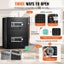 New Double Door 3.5 cu.ft Safe Box with Key Lock Password Fireproof Bag Black Carousel 3