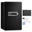 New Single Door 4.0 cu.ft Safe Box with Key Lock & Password LED Light Black Carousel 9