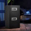New Double Door 5.5 cu.ft Safe Box with Key Lock Password Cabinet Black Carousel 8