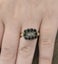 Victorian 1860-1880 15ct gold jet mourning ring Carousel 3