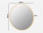 Yezi Wall Mirror Round Bathroom Decor Large Vanity Makeup Mirrors Frame 50cm Carousel 9