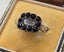 Victorian 1860-1880 15ct gold jet mourning ring Carousel 6