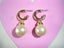 Milk Cream Mother Of Pearl Gold Coated Beautiful Earrings Carousel 1