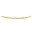 14k Yellow Gold Three Curved Oval Link Multi Stranded Cable Chain Bracelet, 7.5" Carousel 1