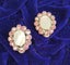 2x pr Vintage Pink Crystal / Shell (MOP) Clip on Earrings - Costume Jewellery Carousel 2