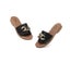 EVERAU(R) Women Leather Metal Ultra Soft Flat Slides Jianna Carousel 12