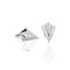 Faceted Stud Earrings (Sterling Silver, Brand New) Carousel 1