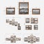 SONGMICS Collage Picture Frames (Pack of 10) - Rustic Brown Carousel 3