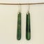 Pounamu Greenstone Nephrite Long 50mm Earring Elegant Teardrop Ear Hooks Carousel 1