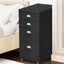 4 Tiers Steel Orgainer Metal File Cabinet With Drawers Office Furniture Black Carousel 2